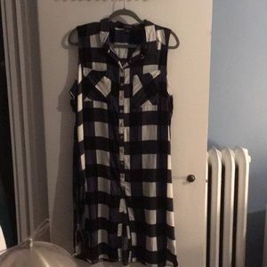 black white and gray dress